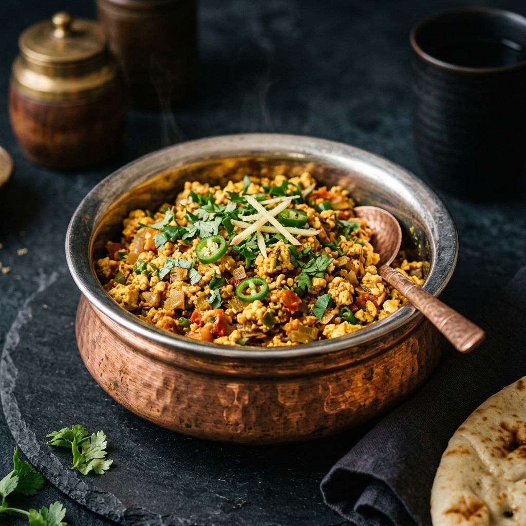 Tofu Bhurji (Scrambled Tofu Masala)